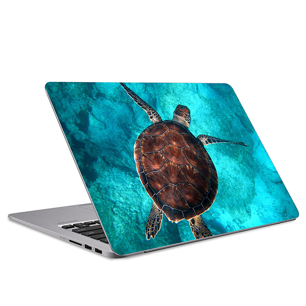 Blue Water Turtle Laptop Skin