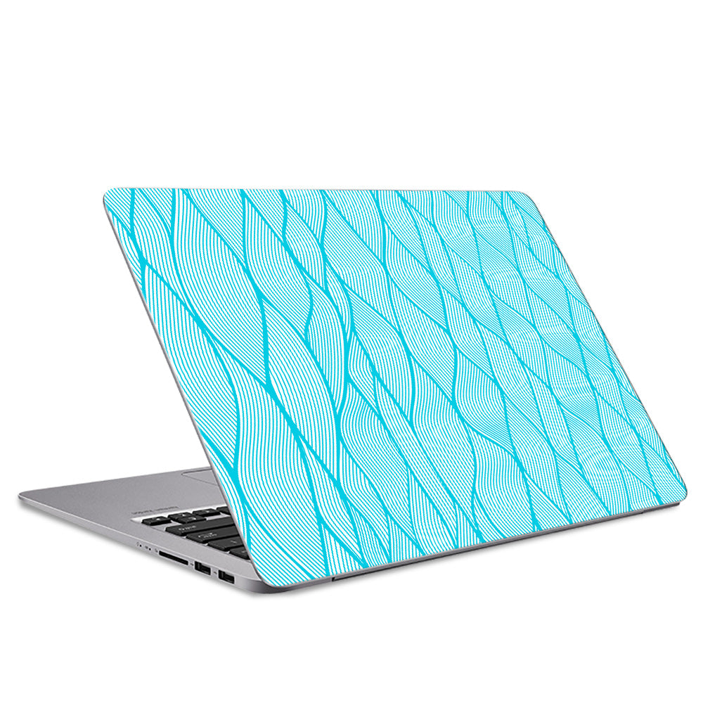 Wavy Blue Weave Laptop Skin