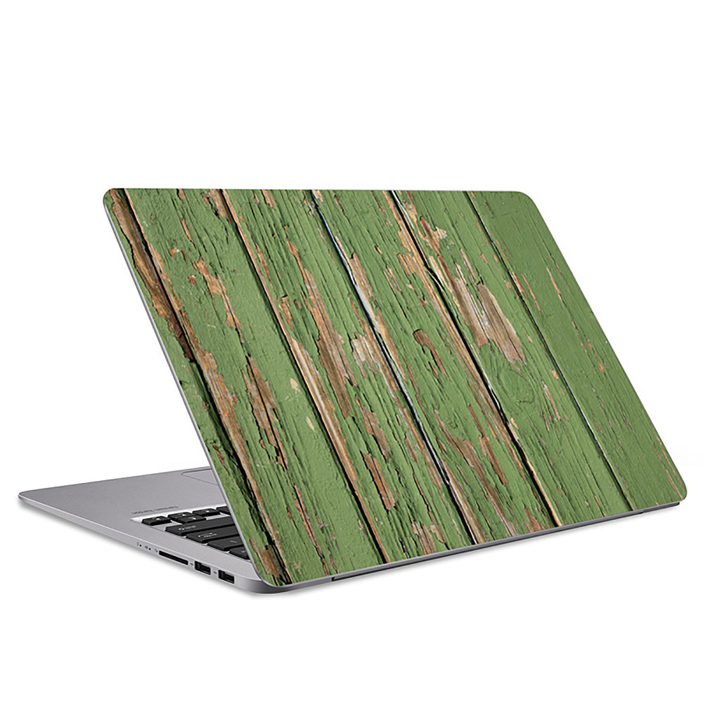 Weathered Green Panels Laptop Skin