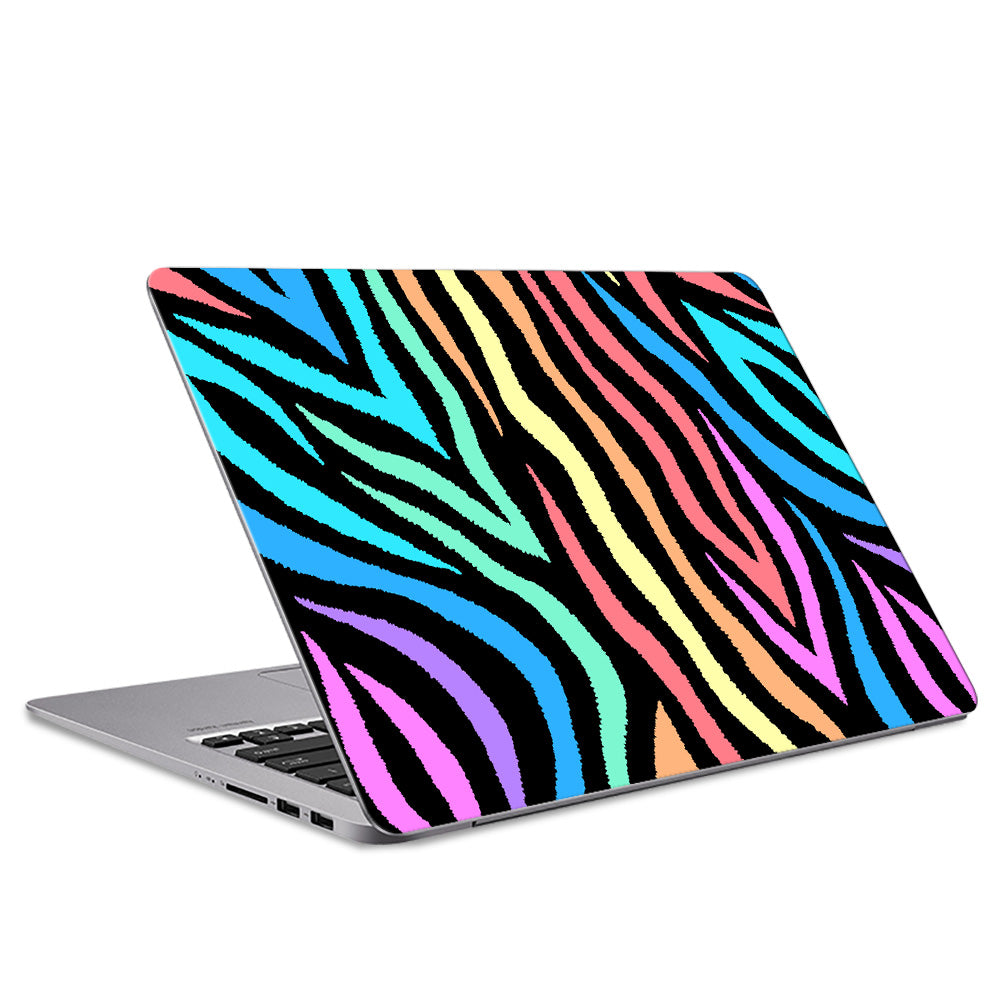 Rainbow Zebra Laptop Skin