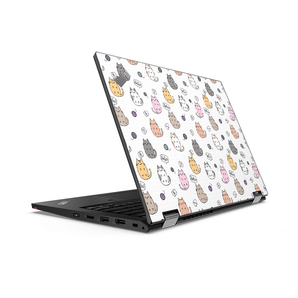 Kawaii Cats Lenovo ThinkPad L13 Yoga G2 Skin