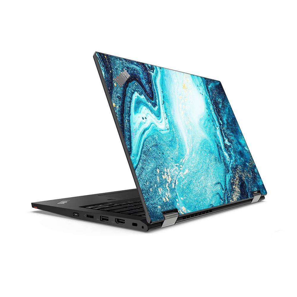 Blue River Marble Lenovo ThinkPad L13 Yoga G2 Skin