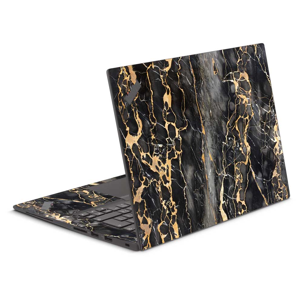 Slate Grey Gold Marble Lenovo ThinkPad Yoga X1 Extreme G2 Skin