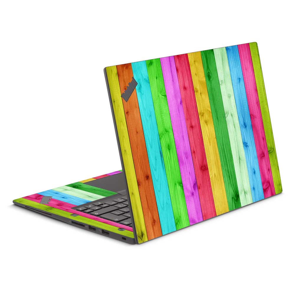 Rainbow Wood Panels Lenovo ThinkPad Yoga X1 Extreme G2 Skin