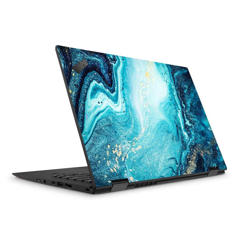 Blue River Marble Lenovo ThinkPad Yoga X1 G3 Skin