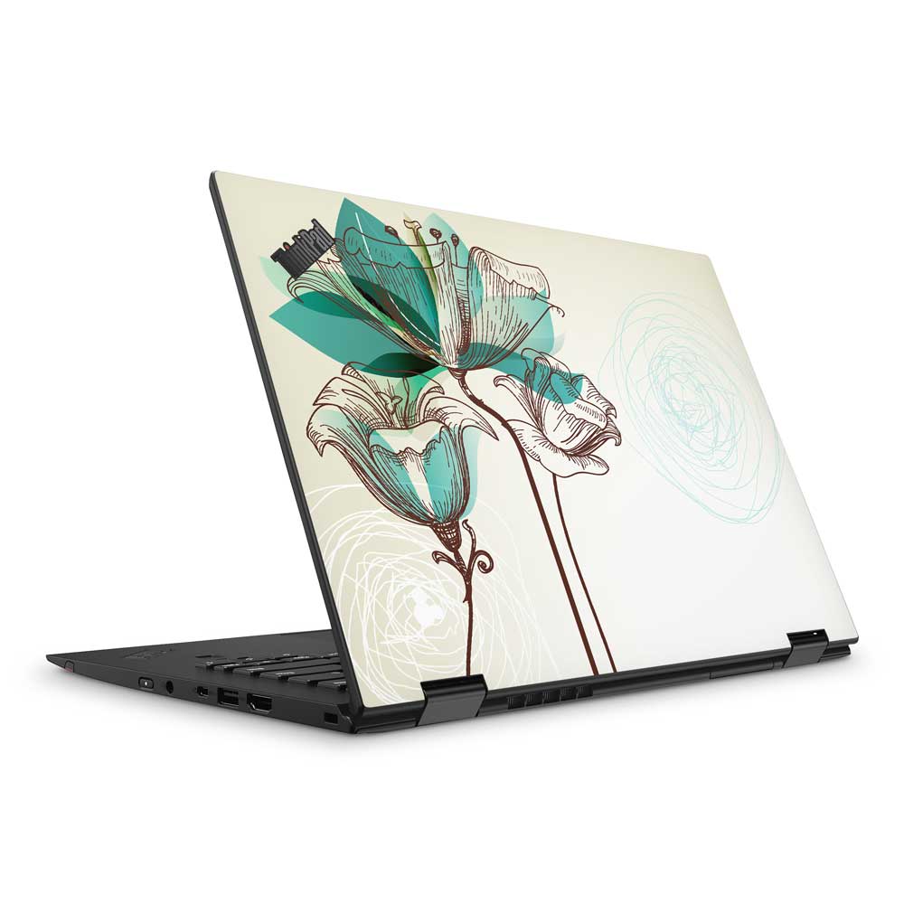 Retro Flower Lenovo ThinkPad Yoga X1 G3 Skin