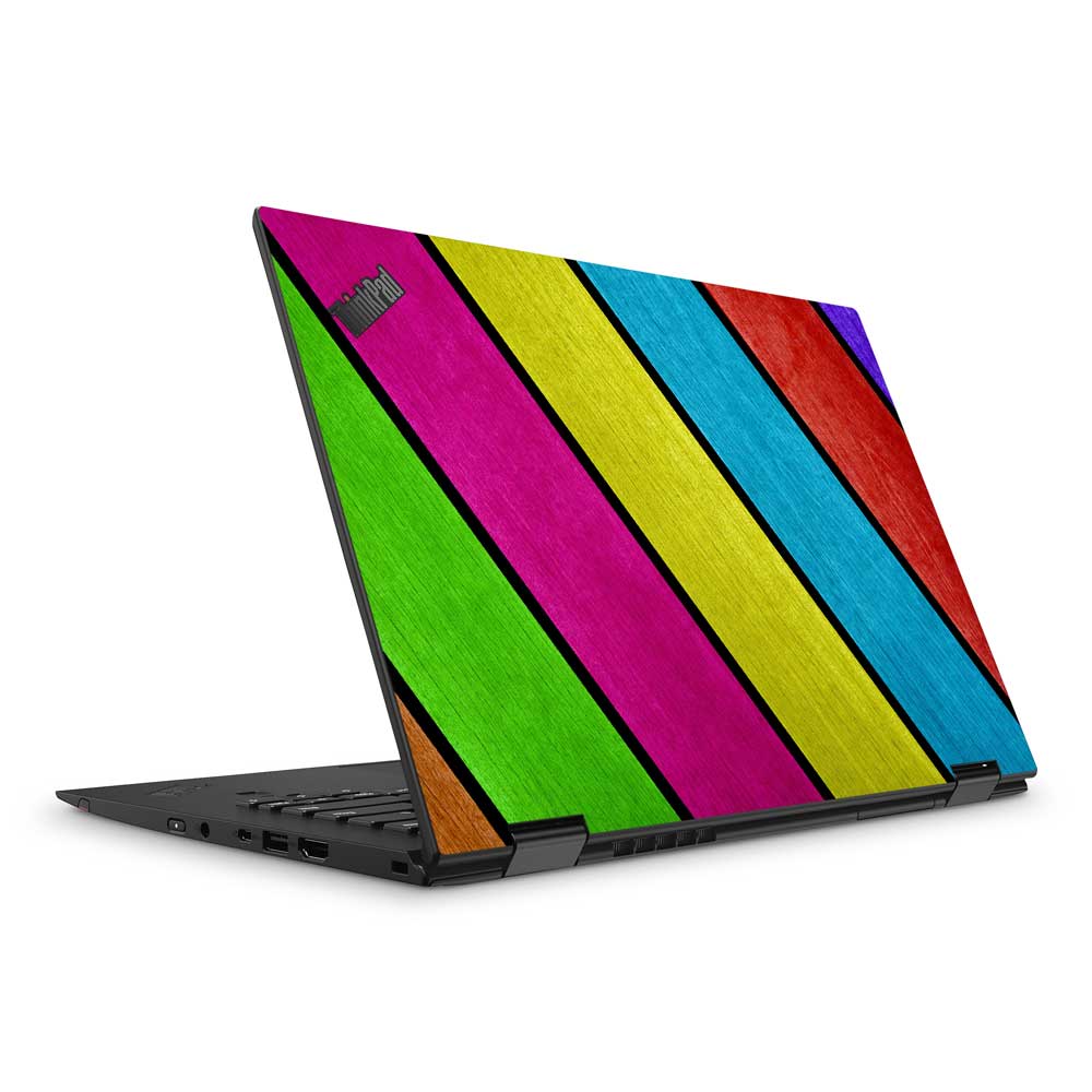 Neon Wood Panels Lenovo ThinkPad Yoga X1 G3 Skin