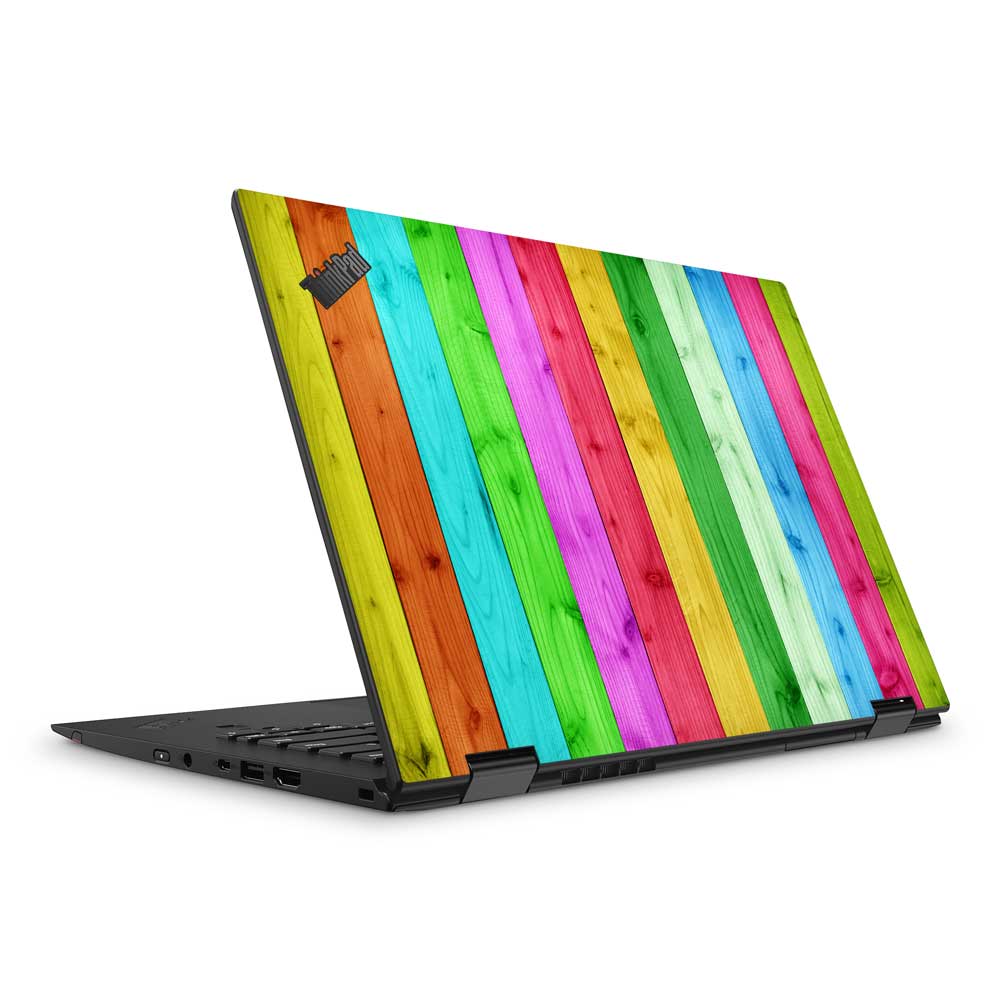 Rainbow Wood Panels Lenovo ThinkPad Yoga X1 G3 Skin