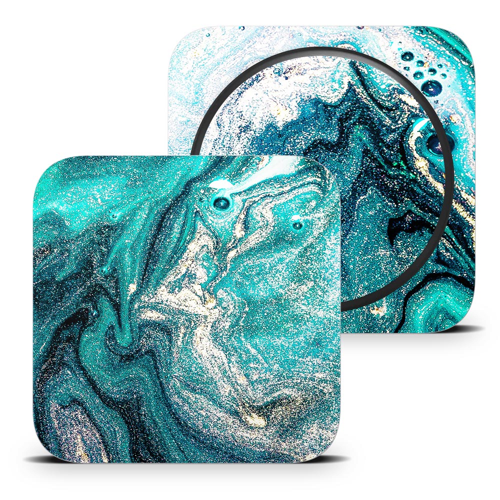 Aqua River Marble Apple Mac Mini M1 2021 Skin