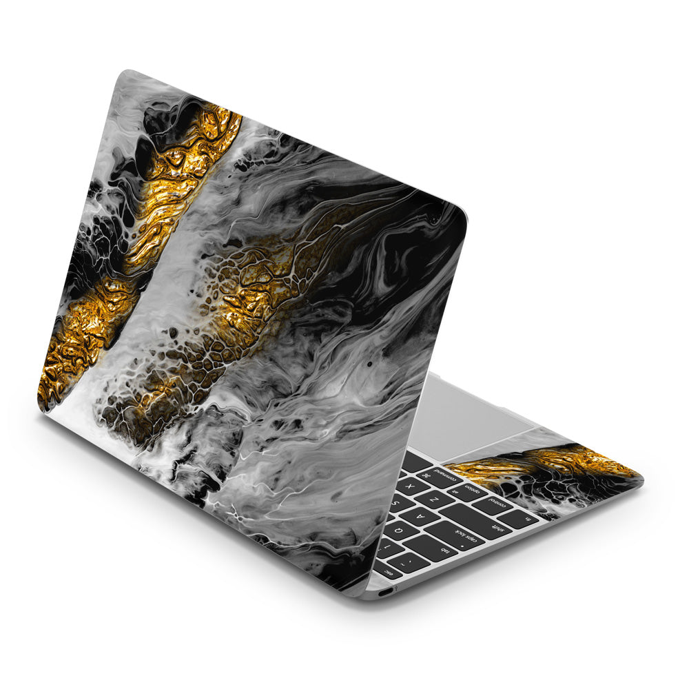 Grey Abstract MacBook 12 Skin