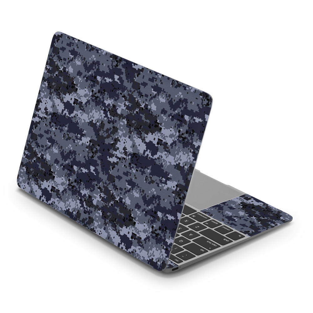 Digital Navy Camo MacBook 12 Skin