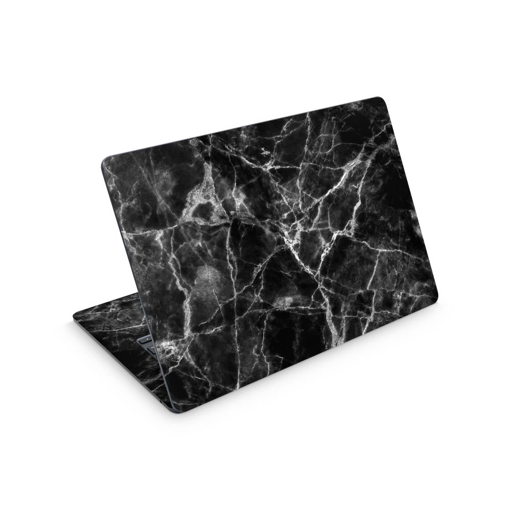 Black marble macbook case top