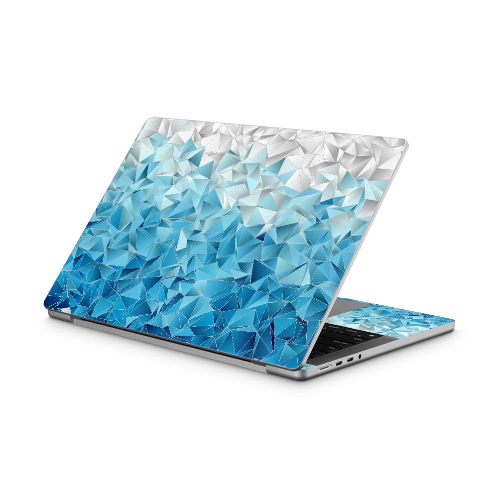 Ombre Geo Blue MacBook Pro 14 Skin