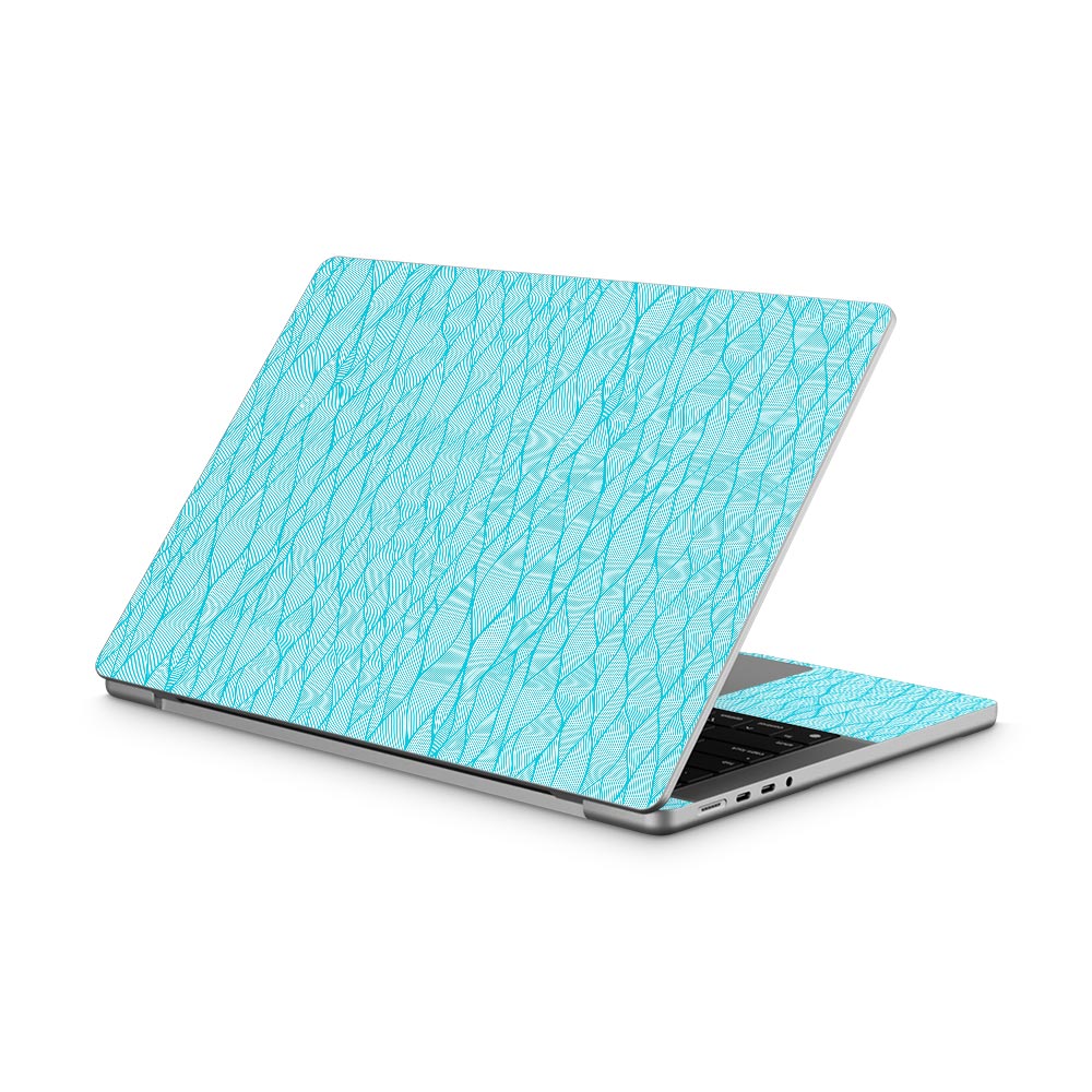 Wavy Blue Weave MacBook Pro 14 (2021) Skin