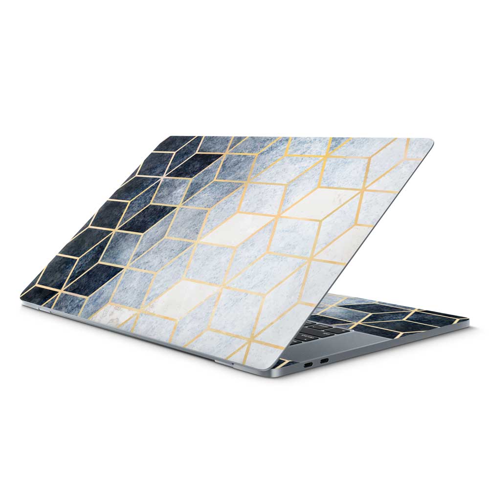 Blue Cubic Grunge MacBook Pro 16 (2019) Skin