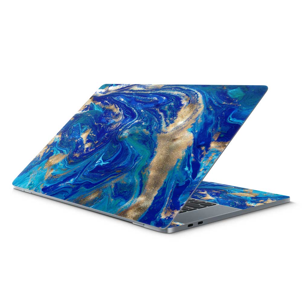 LC Blue Gold Marble MacBook Pro 16 (2019) Skin