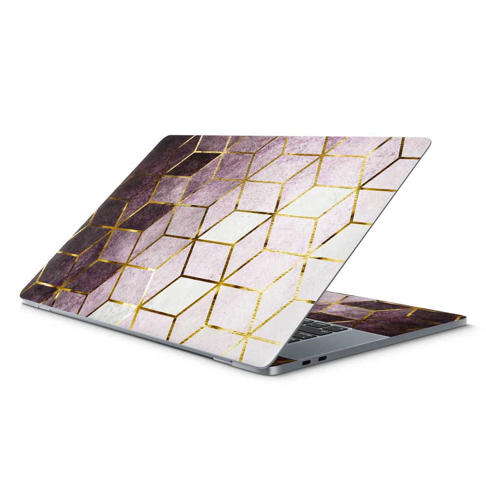 Purple Cubic Grunge MacBook Pro 16 (2019) Skin