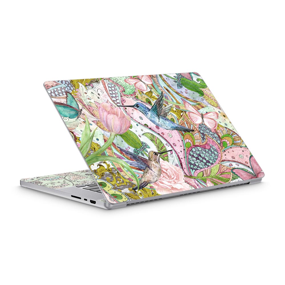 Hummingbird Floral MacBook Pro 16 (2021) Skin
