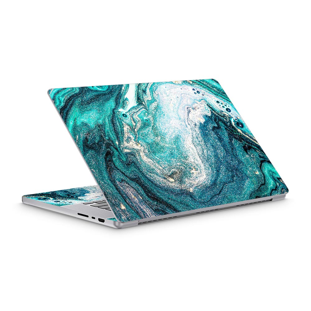 Aqua River Marble MacBook Pro 16 (2021) Skin