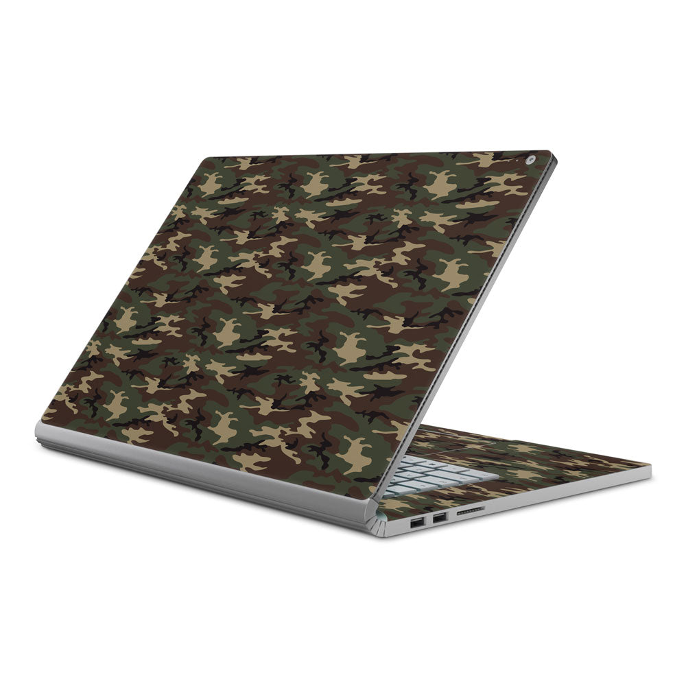 Army Camo Microsoft Surface Book 2 15 Skin