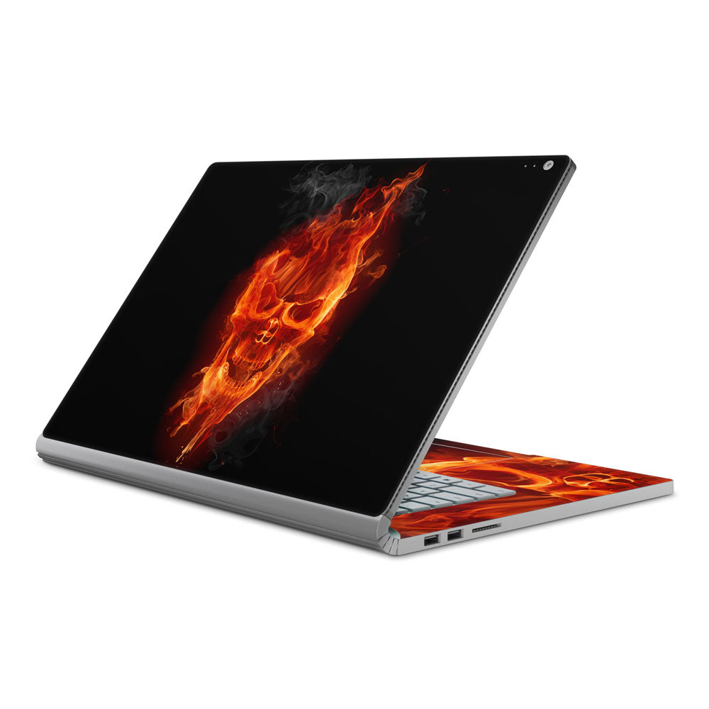 Fire Skull Microsoft Surface Book 2 15 Skin