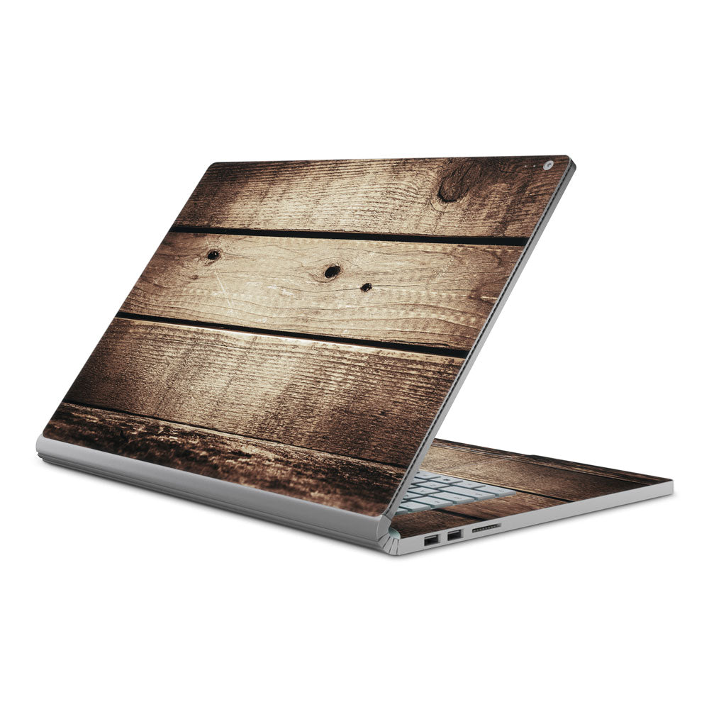 Vintage Wood Microsoft Surface Book 2 15 Skin