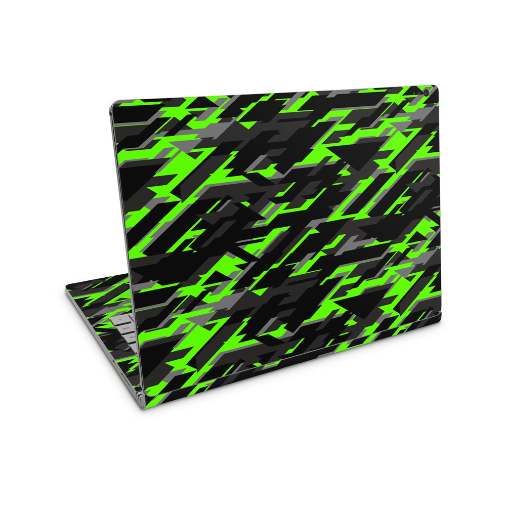 Green Geometric Camo Microsoft Surface Book 3 13 Skin