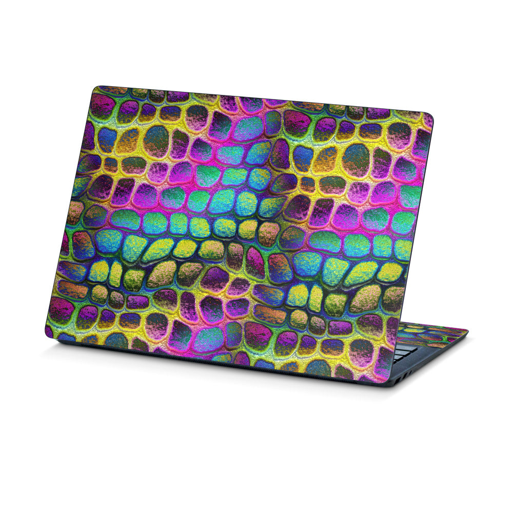 Fuzzy Rainbow Crocskin Microsoft Surface Laptop 4 15 Skin
