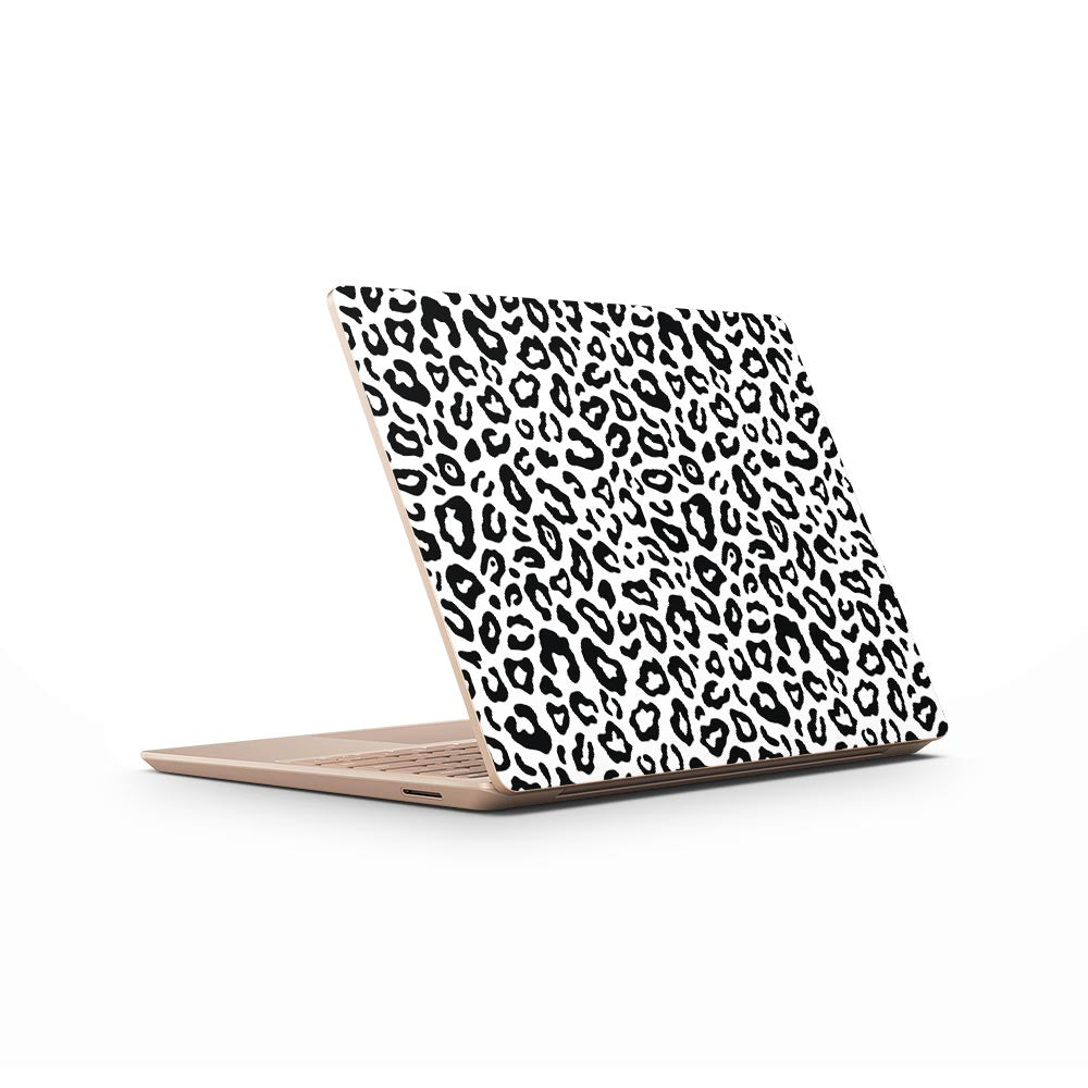 BW Leopard Microsoft Surface Laptop Go Skin