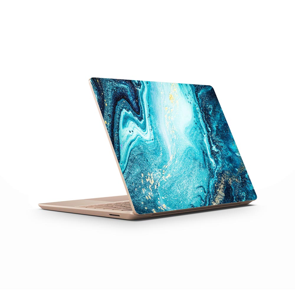 Blue River Marble Microsoft Surface Laptop Go Skin