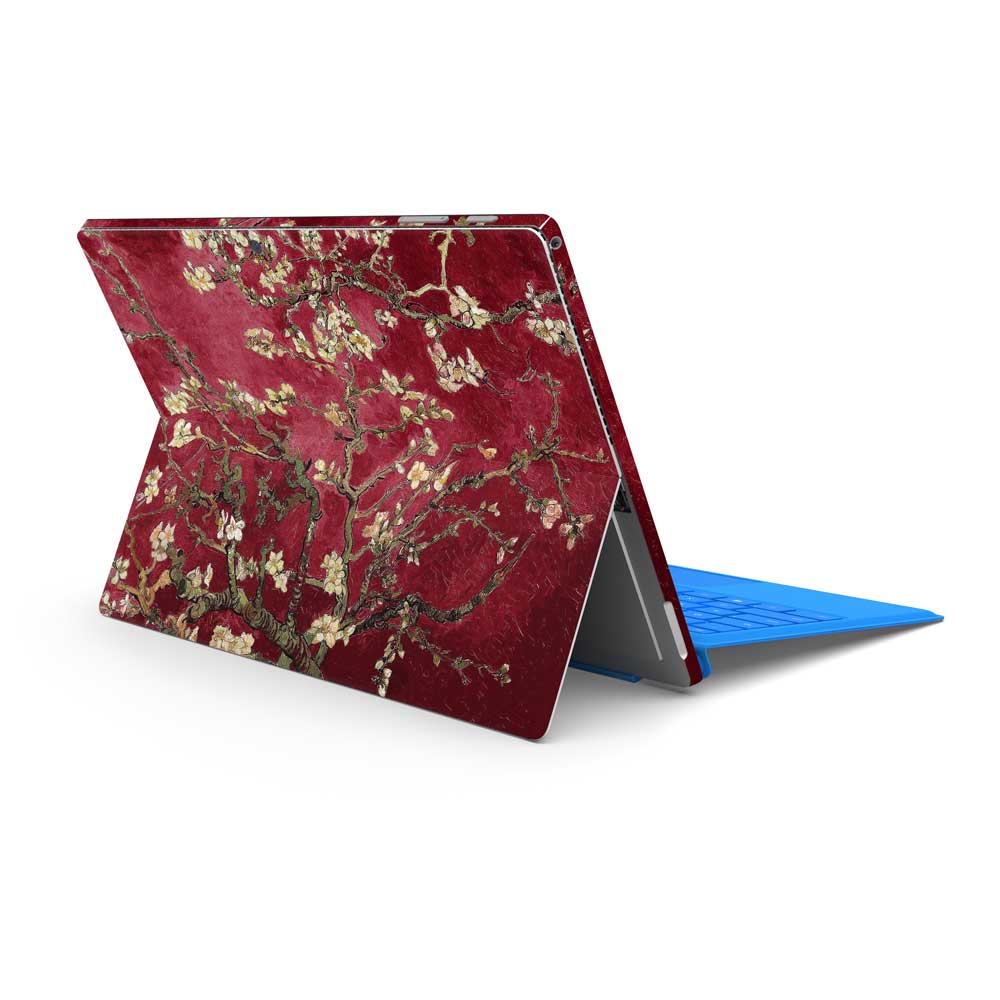 Red Blossoming Almond Tree Microsoft Surface Skin