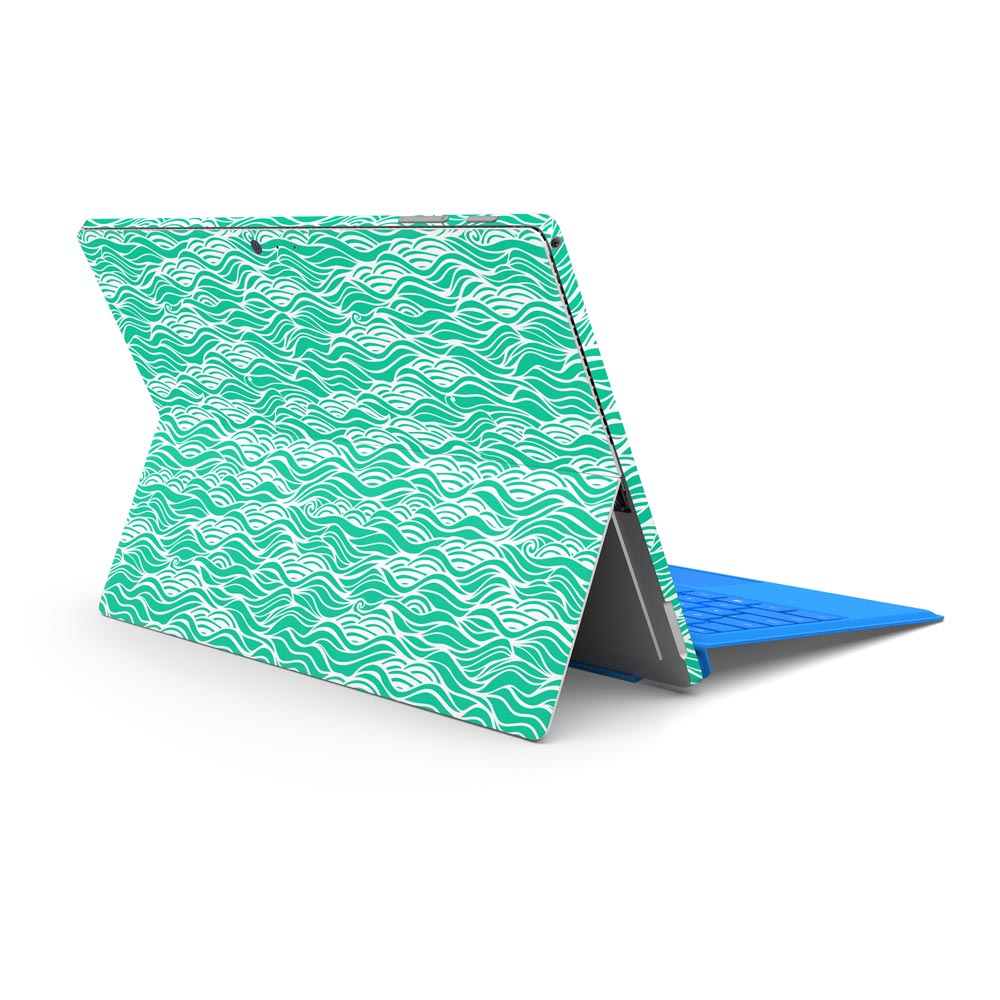 Aqua Green Waves Microsoft Surface Pro 3 Skin