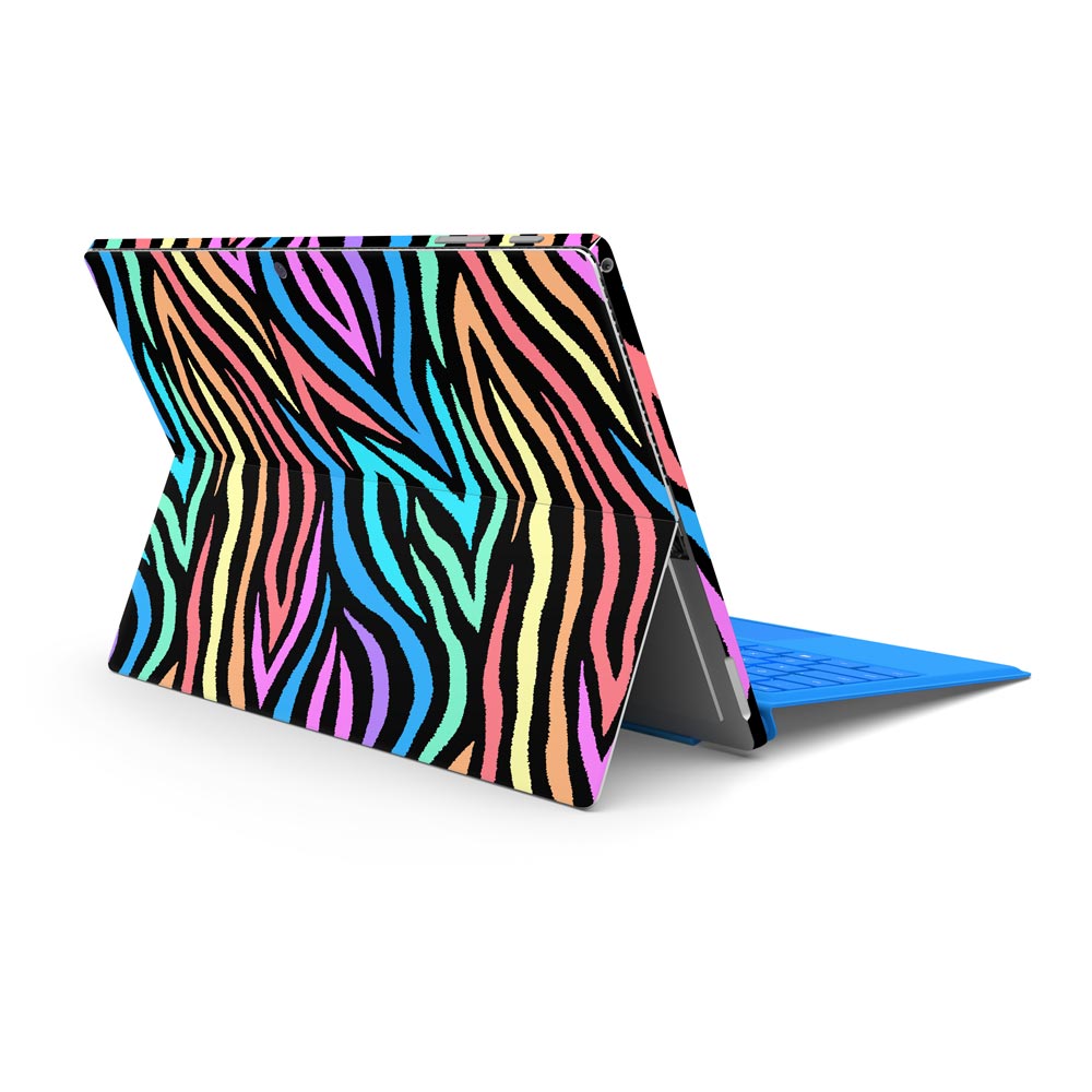 Rainbow Zebra Microsoft Surface Skin