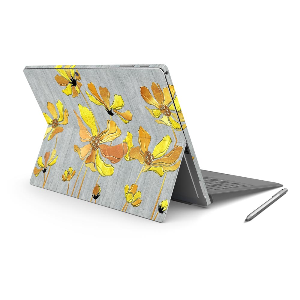 Golden Petals Microsoft Surface Pro 7 Skin