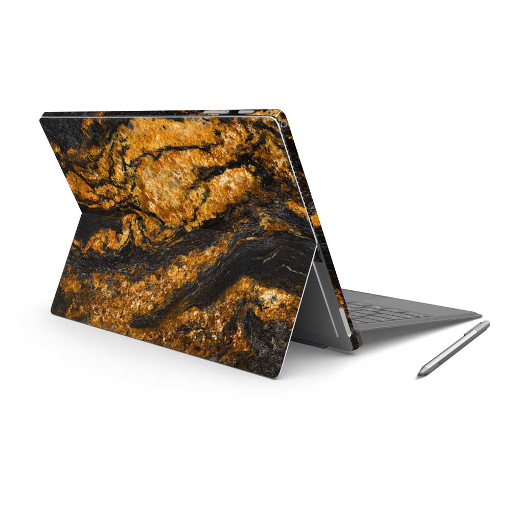Black and Gold Marble Microsoft Surface Pro 7 Skin