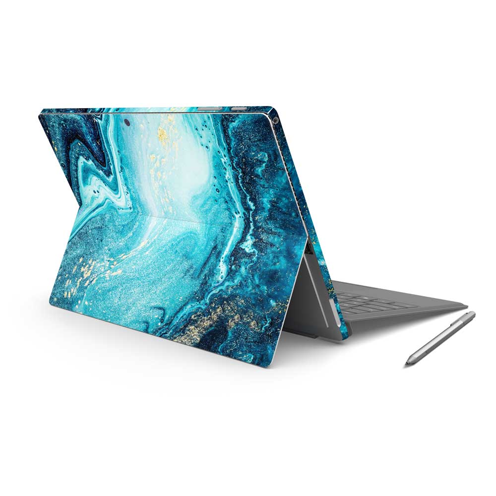 Blue River Marble Microsoft Surface Pro 7 Skin