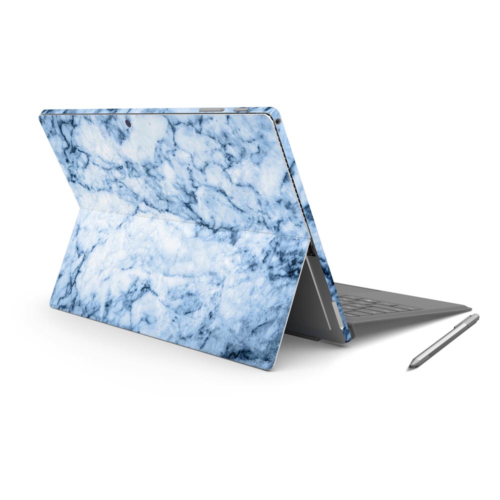 Blue Vein Marble Microsoft Surface Pro 7 Skin