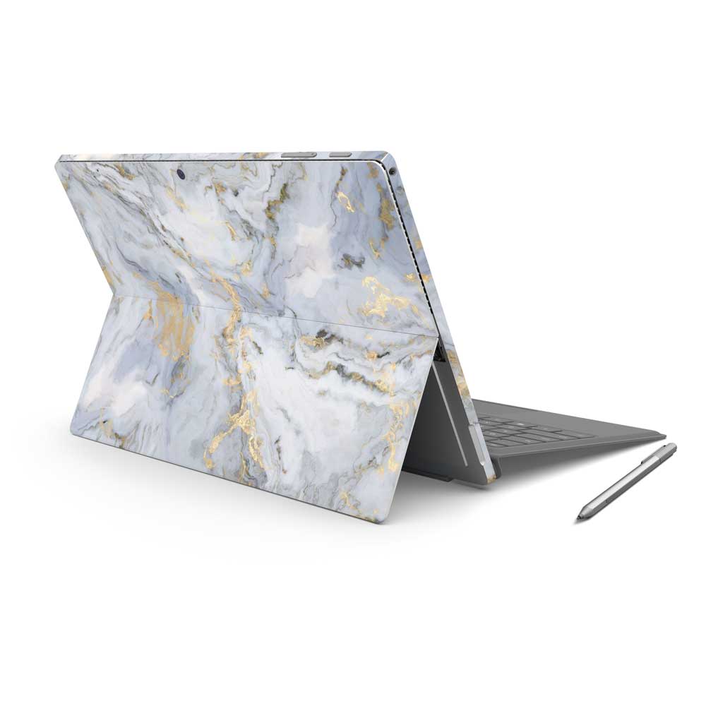 Curly Gold Marble Microsoft Surface Pro 7 Skin