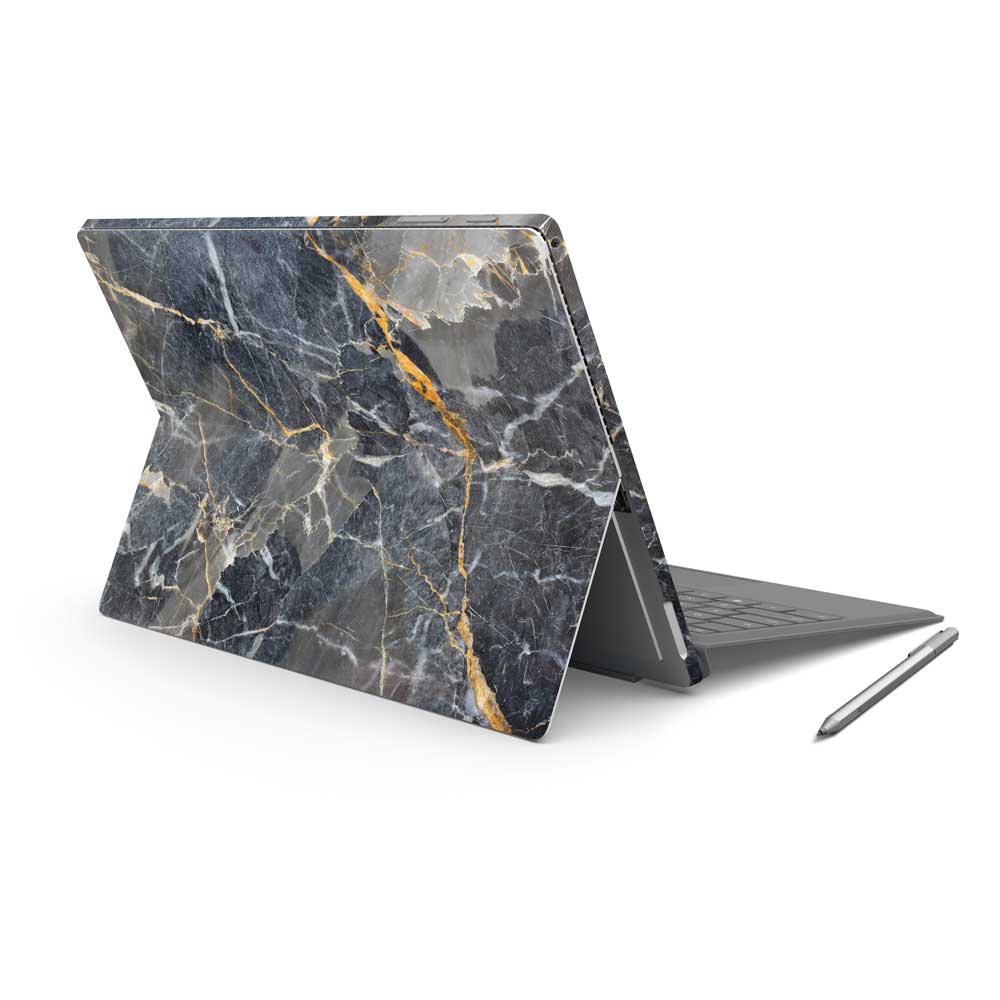 Slate Gold Marble Microsoft Surface Pro 7 Skin