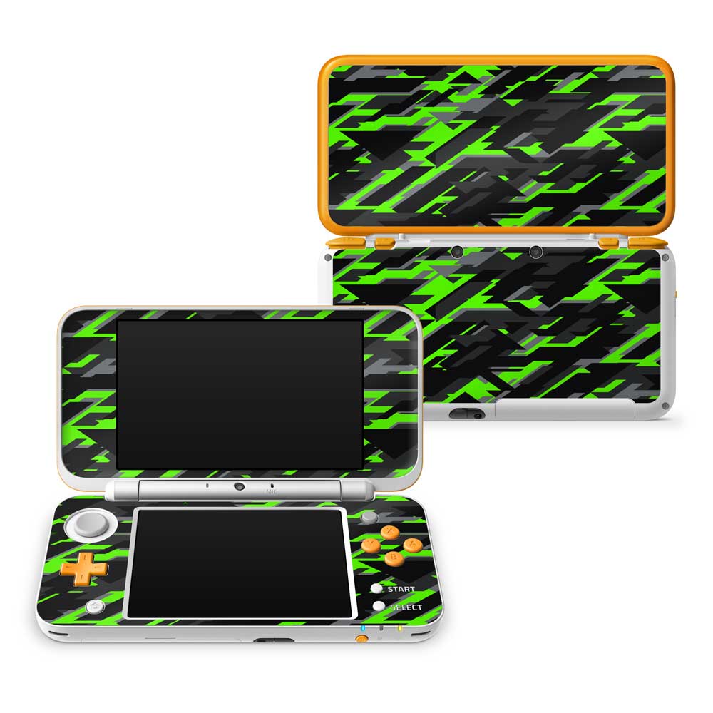 Green Geometric Camo Nintendo 2DS XL Skin