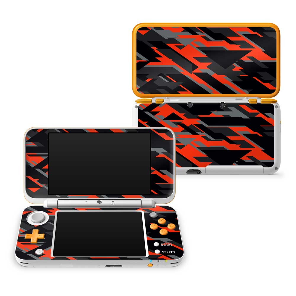 Red Geometric Camo Nintendo 2DS XL Skin
