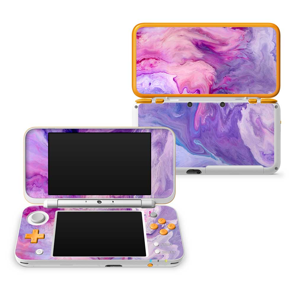 Purple Marble Swirl Nintendo 2DS XL Skin