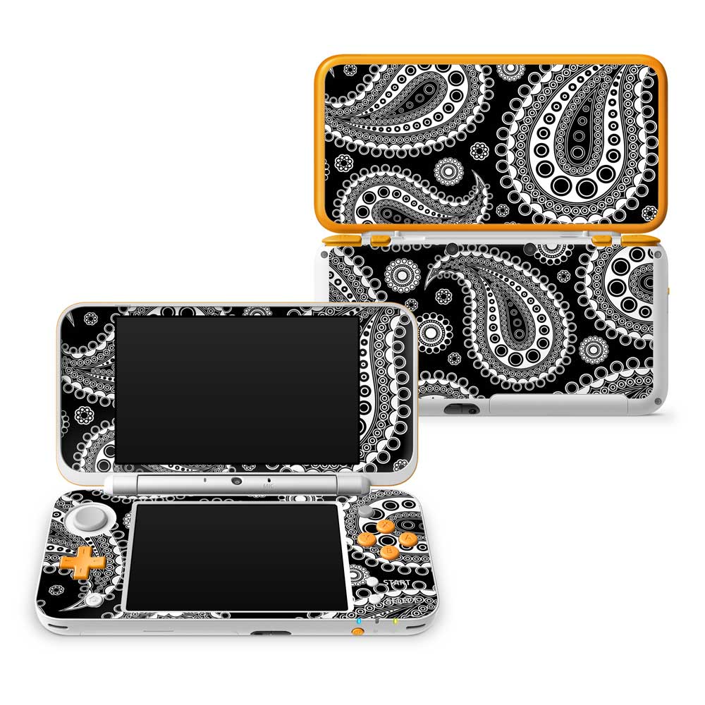 Black Paisley Nintendo 2DS XL Skin