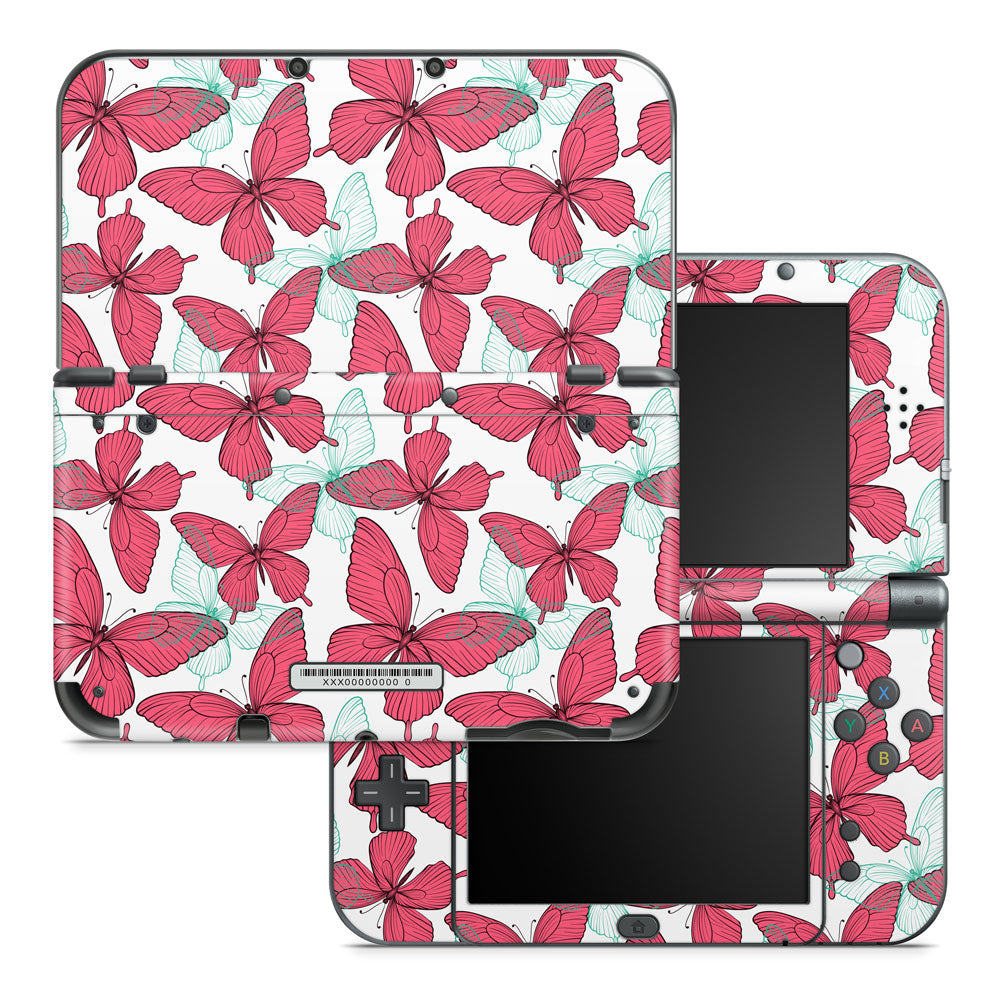 Pink Butterfly Nintendo 3DS XL 2015 Skin