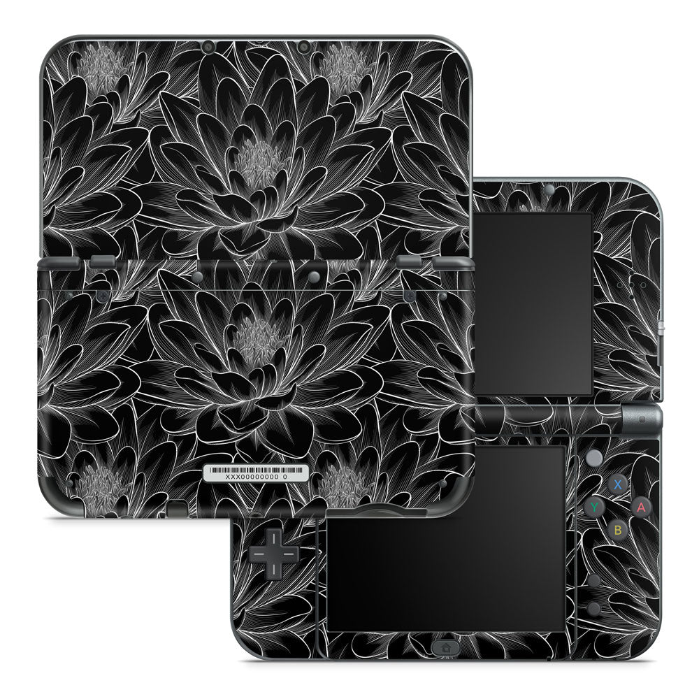 Floral Damask Black Nintendo 3DS XL 2015 Skin