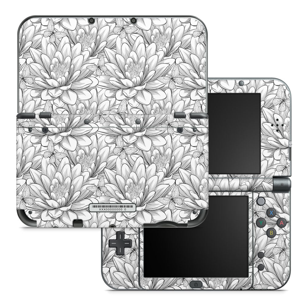 Floral Damask White Nintendo 3DS XL 2015 Skin