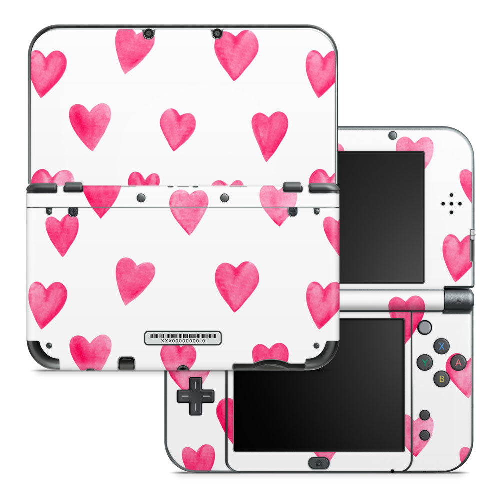Pink Hearts Nintendo 3DS XL 2015 Skin