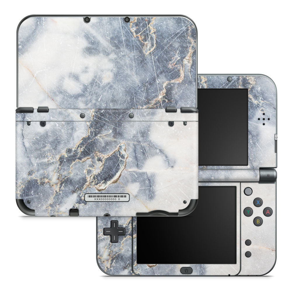 Grey Gold Marble Nintendo 3DS XL 2015 Skin