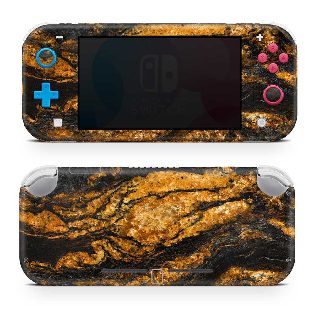 Black &amp; Gold Marble Nintendo Switch Lite Skin