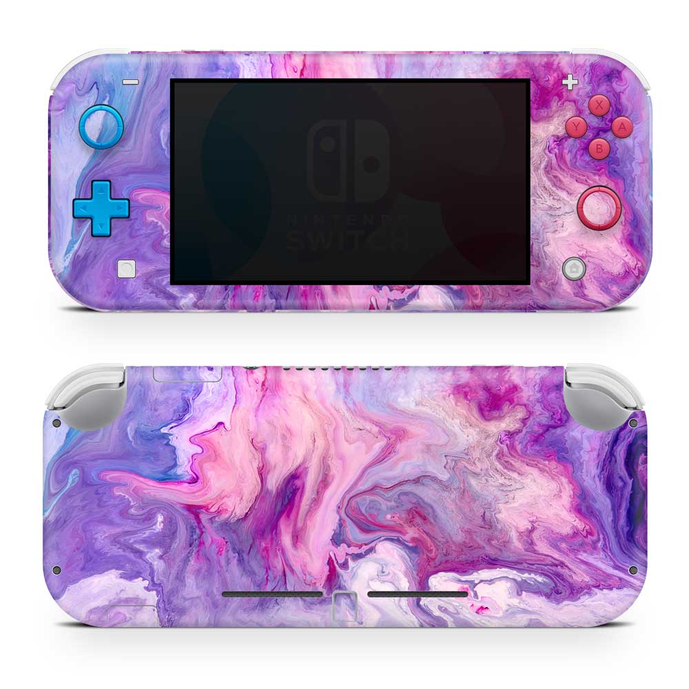 Purple Marble Swirl Nintendo Switch Lite Skin